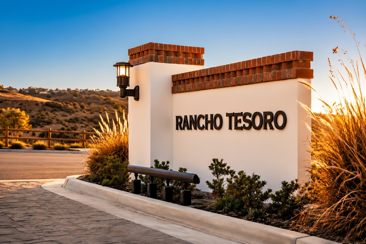 Rancho Tesoro community entrance, San Marcos